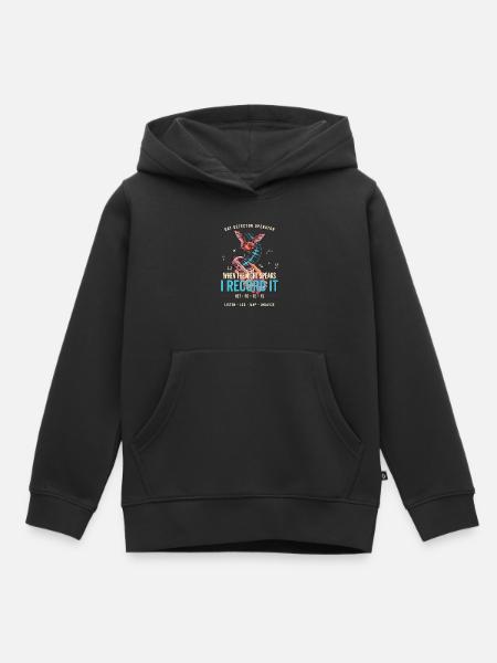 Nachtstimmen Fledermaus Aufnahme - Kinder Premium Organic Hoodie - Schwarz