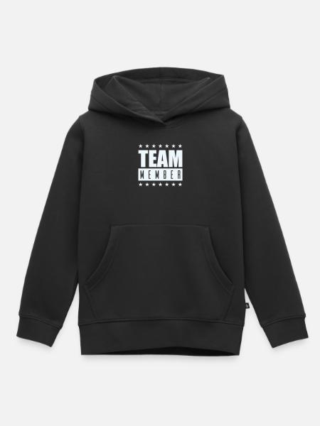 Teammitglied Sternenlogo - Kinder Premium Organic Hoodie - Schwarz
