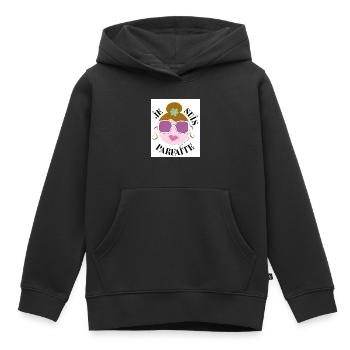 Je Suis Parfaite - Sweat Premium à capuche enfant bio - noir - Devant - AI Model Kid Male (0cm)