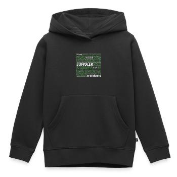 Wenn JUNGLER Lakaien stiehlt... - Kinder Premium Organic Hoodie - Schwarz - Vorne - AI Model Kid Male (0cm)