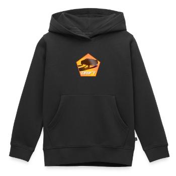 Voiture à la dérive - Sweat Premium à capuche enfant bio - noir - Devant - AI Model Kid Male (0cm)