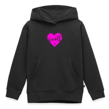 Now Twelve Herz Zwölf Zwölfter Geburtstag Mädchen - Kinder Premium Organic Hoodie - Schwarz - Vorne - AI Model Kid Male (0cm)