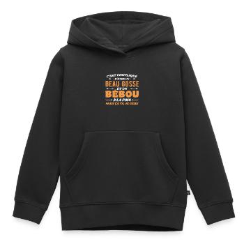 Komplizierte Beau Gosse und Bébou - Kinder Premium Organic Hoodie - Schwarz - Vorne - AI Model Kid Male (0cm)