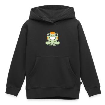 kameleon - Kinder Premium hoodie biologisch - zwart - Voor - AI Model Kid Male (0cm)