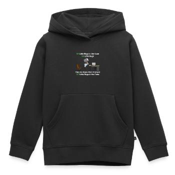 Programmeurs - Sweat Premium à capuche enfant bio - noir - Devant - AI Model Kid Male (0cm)