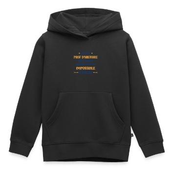 Un super prof d'histoire - Sweat Premium à capuche enfant bio - noir - Devant - AI Model Kid Male (0cm)