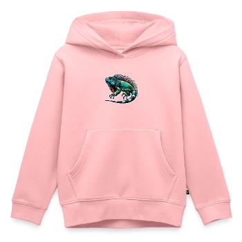 Iguana - Kids Premium Organic Hoodie - rose - Front - AI Model Kid Female (0cm)
