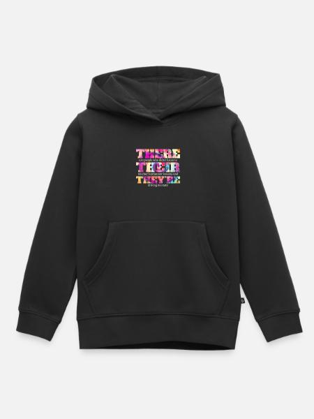 Englischlehrer Geschenke Englischklasse Grammatik - Kinder Premium Organic Hoodie - Schwarz