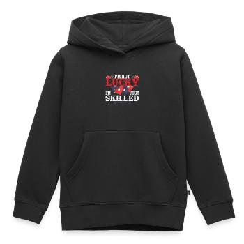 Lustiges Poker Bluffen Gambler Casino - Kinder Premium Organic Hoodie - Schwarz - Vorne - AI Model Kid Male (0cm)