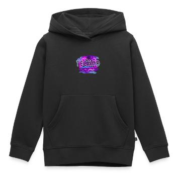 Techno - Kinder Premium Organic Hoodie - Schwarz - Vorne - AI Model Kid Male (0cm)