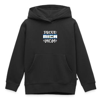 Fière Nica Maman Amérique latine Maman nicaraguayenne - Sweat Premium à capuche enfant bio - noir - Devant - AI Model Kid Male (0cm)