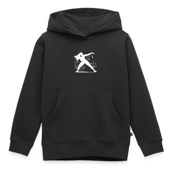 Shot Putter Colorsplash Shot Put - Kids Premium Organic Hoodie - black - Front - AI Model Kid Male (0cm)