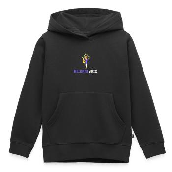 Millionär vor 25! - Kinder Premium Organic Hoodie - Schwarz - Vorne - AI Model Kid Male (0cm)