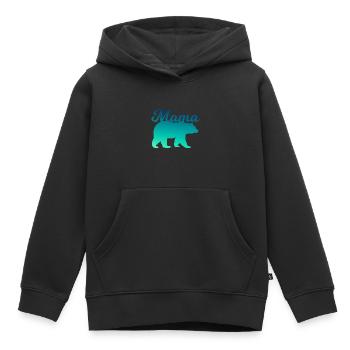 MAMA BEAR - Kids Premium Organic Hoodie - black - Front - AI Model Kid Male (0cm)