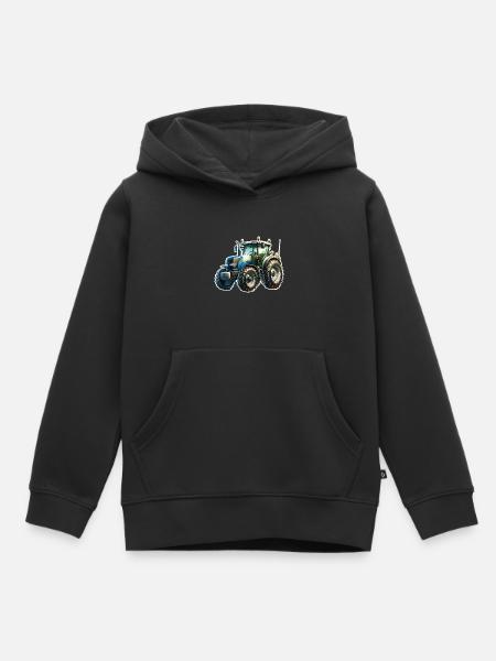 Traktor - Kinder Premium Organic Hoodie - Schwarz