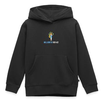 Millionär vor 42! - Kinder Premium Organic Hoodie - Schwarz - Vorne - AI Model Kid Male (0cm)