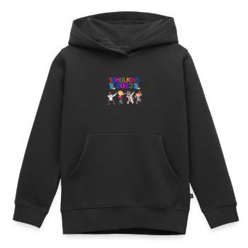Schulkind 2023 Mädchen Dabbing mit Huhn und Kuh - Kinder Premium Organic Hoodie - Schwarz - Vorne - AI Model Kid Male (0cm)