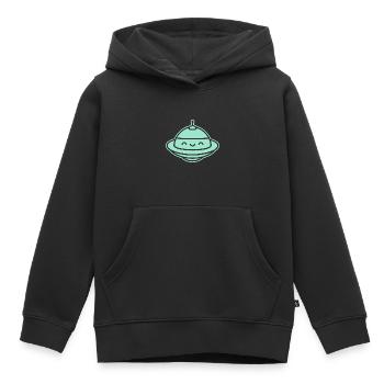 fliegende Untertasse - Kinder Premium Organic Hoodie - Schwarz - Vorne - AI Model Kid Male (0cm)