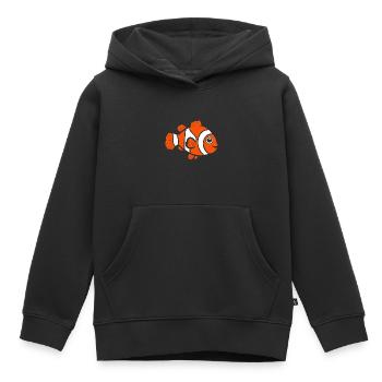 Poisson clown - Sweat Premium à capuche enfant bio - noir - Devant - AI Model Kid Male (0cm)