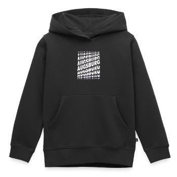 Augsburg Allemagne City Font Skyline Accueil - Sweat Premium à capuche enfant bio - noir - Devant - AI Model Kid Male (0cm)