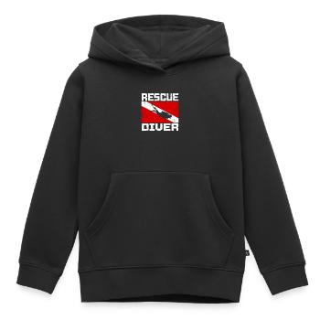 Dive Master Rescue Diver Scuba Diving Instructor - Kids Premium Organic Hoodie - black - Front - AI Model Kid Male (0cm)