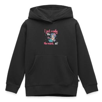 Meerjungfrau Fabel Meerjungfrauen Märchen - Kinder Premium Organic Hoodie - Schwarz - Vorne - AI Model Kid Male (0cm)