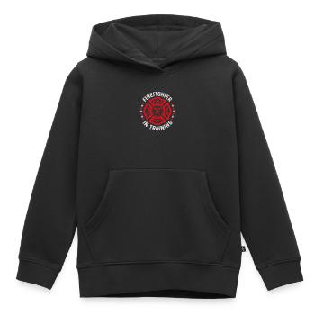 Service d’incendie Pompier Pompier Lutte contre les incendies - Sweat Premium à capuche enfant bio - noir - Devant - AI Model Kid Male (0cm)