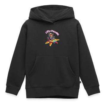 Spacegirl little astronaut in colorful spaceship - Kids Premium Organic Hoodie - black - Front - AI Model Kid Male (0cm)