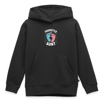 Tante Famille Tantes - Sweat Premium à capuche enfant bio - noir - Devant - AI Model Kid Male (0cm)