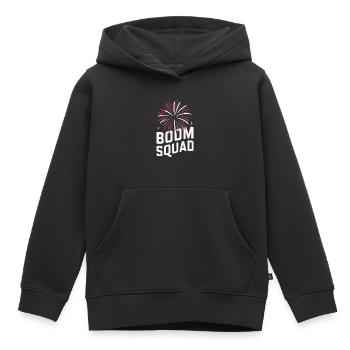 Pyrotechnie Feux d’artifice Pyrotechnie - Sweat Premium à capuche enfant bio - noir - Devant - AI Model Kid Male (0cm)