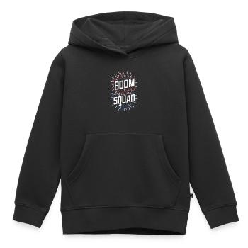 Pyrotechnie Feux d’artifice Pyrotechnie - Sweat Premium à capuche enfant bio - noir - Devant - AI Model Kid Male (0cm)