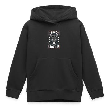 Oncle Fmilie Grand-oncle Oncle - Sweat Premium à capuche enfant bio - noir - Devant - AI Model Kid Male (0cm)