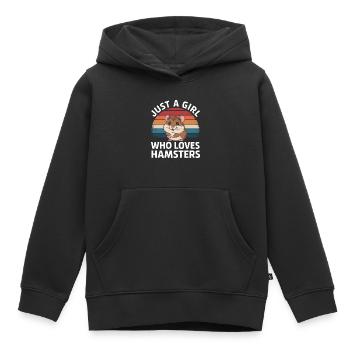 Hamster - Kinder Premium Organic Hoodie - Schwarz - Vorne - AI Model Kid Male (0cm)