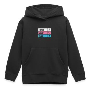 Hulla Hoop Hula Mature Hullers cadeau - Sweat Premium à capuche enfant bio - noir - Devant - AI Model Kid Male (0cm)