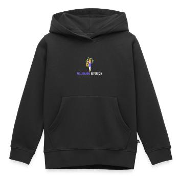Millionär vor 25! - Kinder Premium Organic Hoodie - Schwarz - Vorne - AI Model Kid Male (0cm)