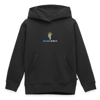 Millionär vor 42! - Kinder Premium Organic Hoodie - Schwarz - Vorne - AI Model Kid Male (0cm)