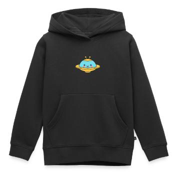 soucoupe volante - Sweat Premium à capuche enfant bio - noir - Devant - AI Model Kid Male (0cm)