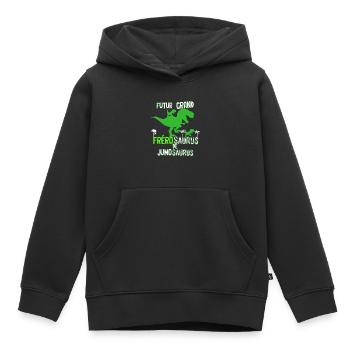 Futur Grand Frère frèrosaurus jumosaurus Jumeaux - Sweat Premium à capuche enfant bio - noir - Devant - AI Model Kid Male (0cm)