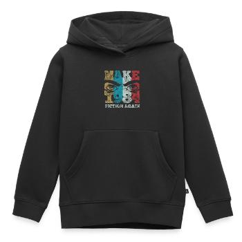 Refaire de la fiction de 1984 - Orwell - Sweat Premium à capuche enfant bio - noir - Devant - AI Model Kid Male (0cm)