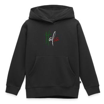Italienische Flagge, italienischer Stolz - Kinder Premium Organic Hoodie - Schwarz - Vorne - AI Model Kid Male (0cm)