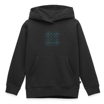 Optical Illusion Illusion Shapes Geometry Optics - Kids Premium Organic Hoodie - black - Front - AI Model Kid Male (0cm)