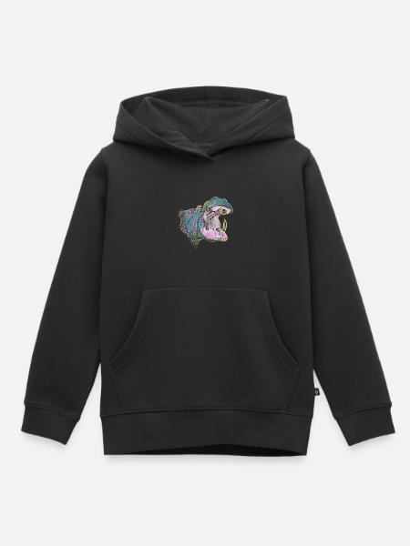 Nilpferd - Kinder Premium Organic Hoodie - Schwarz