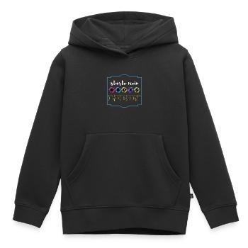 starte mein neues Leben - Kinder Premium Organic Hoodie - Schwarz - Vorne - AI Model Kid Male (0cm)