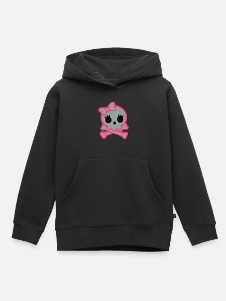 skull - Kinder Premium Organic Hoodie - Schwarz