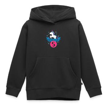 Birthday Girl - Five Years old - Kids Premium Organic Hoodie - black - Front - AI Model Kid Male (0cm)