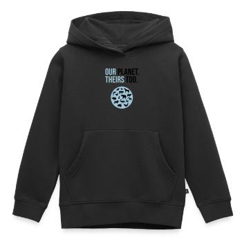 le bien-être des animaux - Sweat Premium à capuche enfant bio - noir - Devant - AI Model Kid Male (0cm)