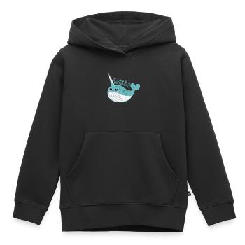 C’est normal d’être différent - Sweat Premium à capuche enfant bio - noir - Devant - AI Model Kid Male (0cm)