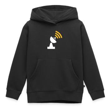 Wlan - Sweat Premium à capuche enfant bio - noir - Devant - AI Model Kid Male (0cm)