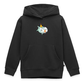 5. Geburtstag 5 Jahre ich bin schon 5 Hai Lustig - Kinder Premium Organic Hoodie - Schwarz - Vorne - AI Model Kid Male (0cm)