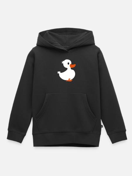 Kleines Entchen / Little Ducky (3c) - Kinder Premium Organic Hoodie - Schwarz
